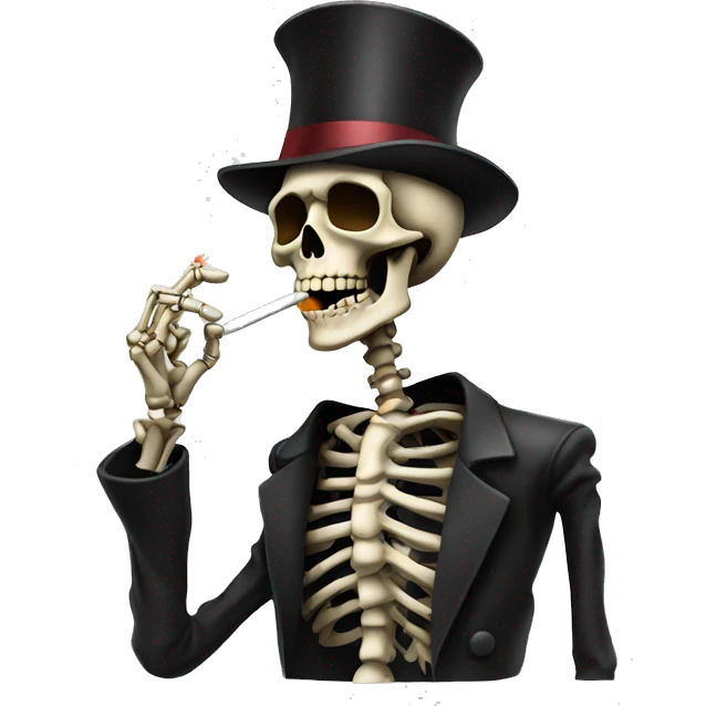 Skeleton smoking a cigarette  emoji