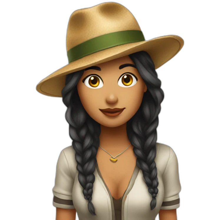 Mia kalifa with hat emoji