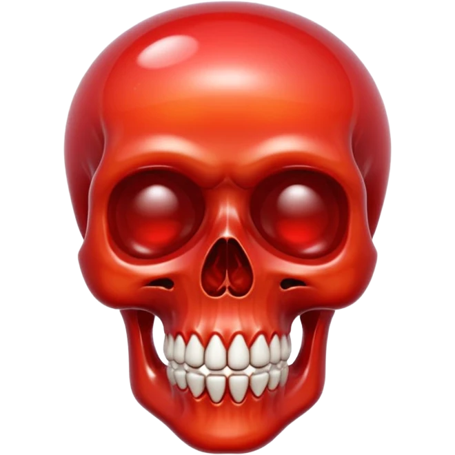 Skull red jelly Candy emoji