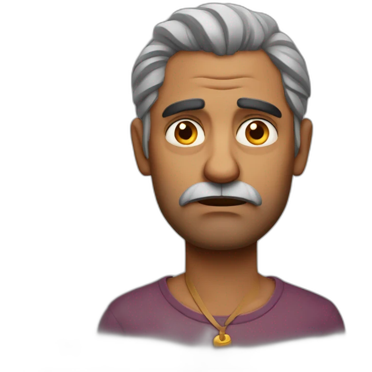 Grumpy indian dad emoji