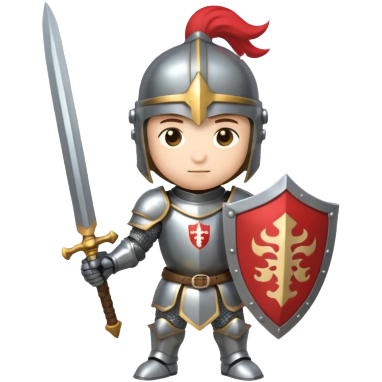 knight, chibi full body emoji