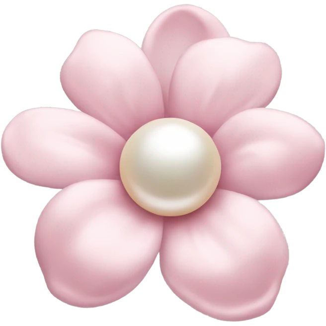 Pearl light pink flower emoji