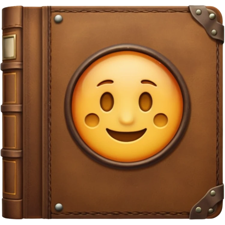 Book in brown binding emoji