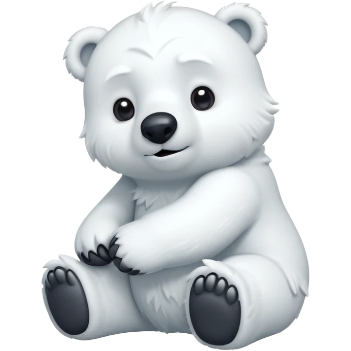 cute polar bear character, snowy fur, winter vibe, 3D cartoon, mobile game icon style, clean background, no text, no watermark
 emoji