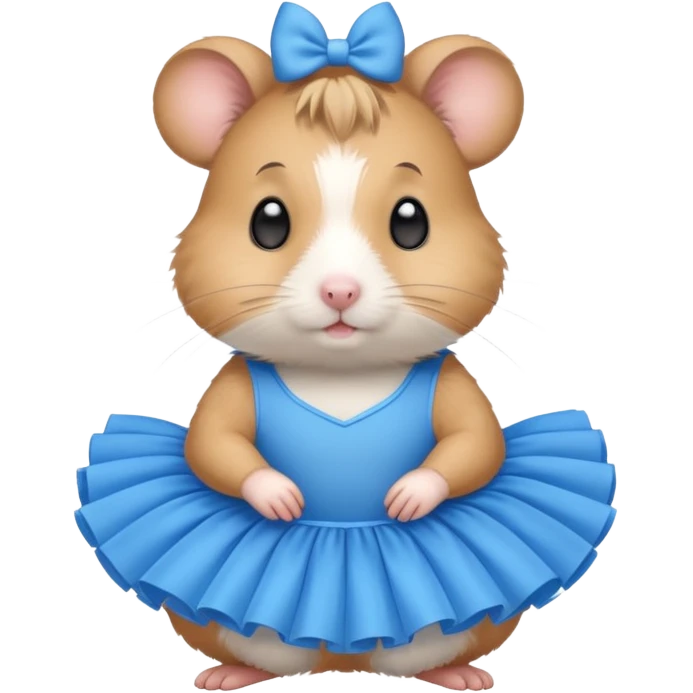 Hamster with blue tutu emoji