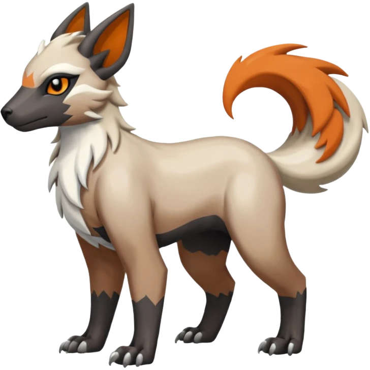 Shiny Brown Orange Bronze Black Grey White Beige Linoone-Absol-Trico-Hybrid (Full body) emoji