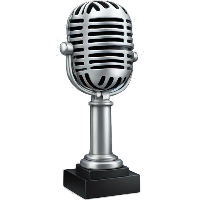 Glass microphone trophy  emoji