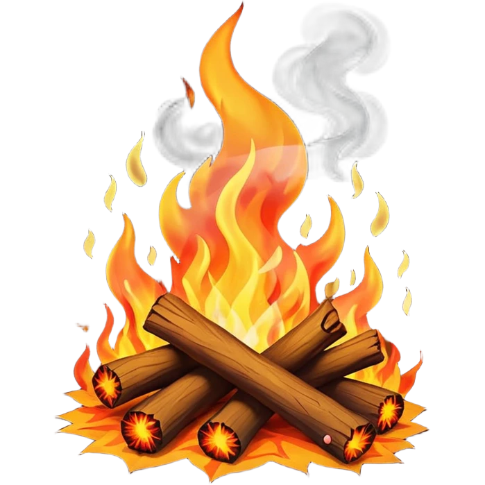 Campfire smoking emoji