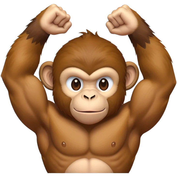 Monkey flexing biceps emoji