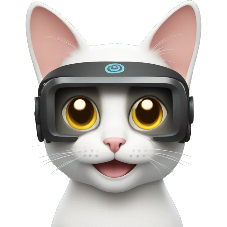 Smiling cat in vr  emoji