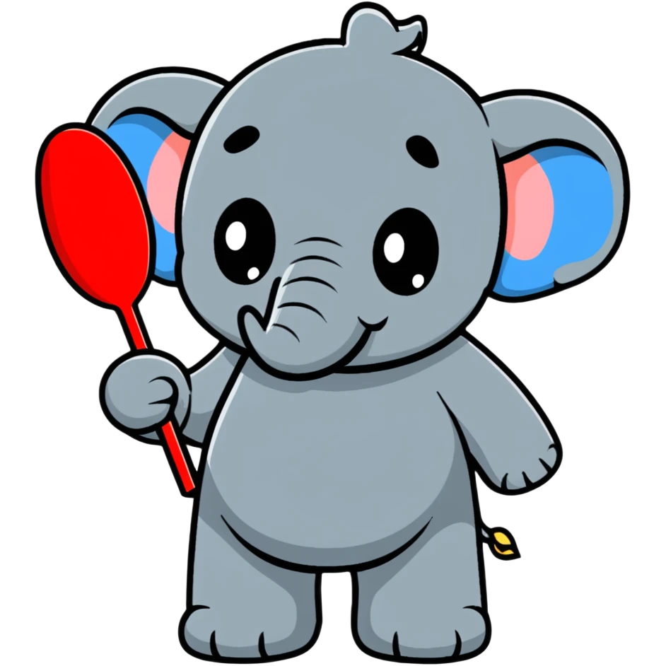 elephant mafia enforcer with a spanking paddle emoji