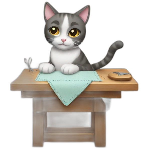 cat-sewing emoji