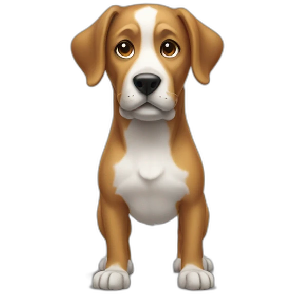 standing dog with two feet emoji