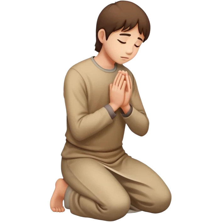 person kneeling and begging, hands clasped emoji
