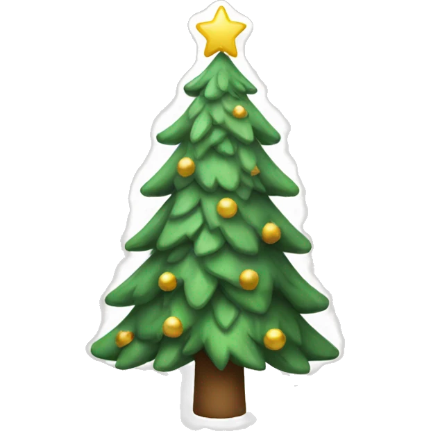 Neutral Christmas tree emoji