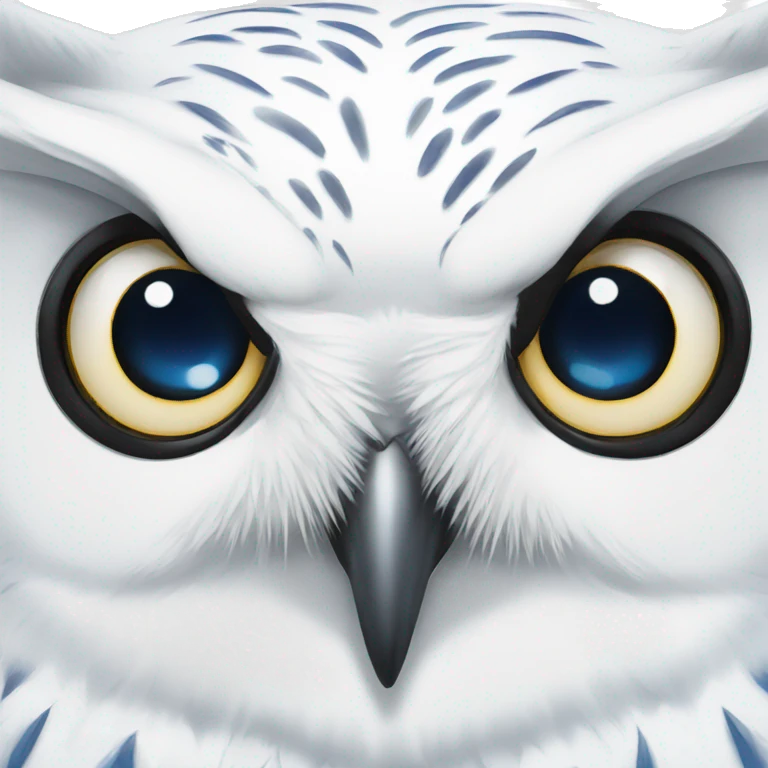 White owl blue eyes sacred emoji