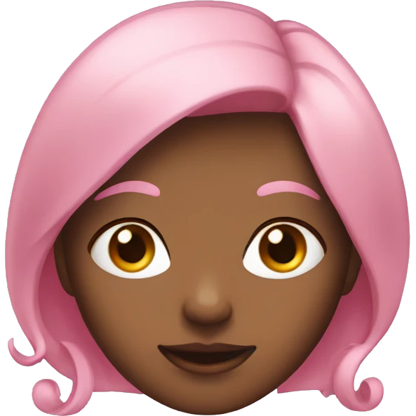 girl with pink hair and hazel eyes emoji
