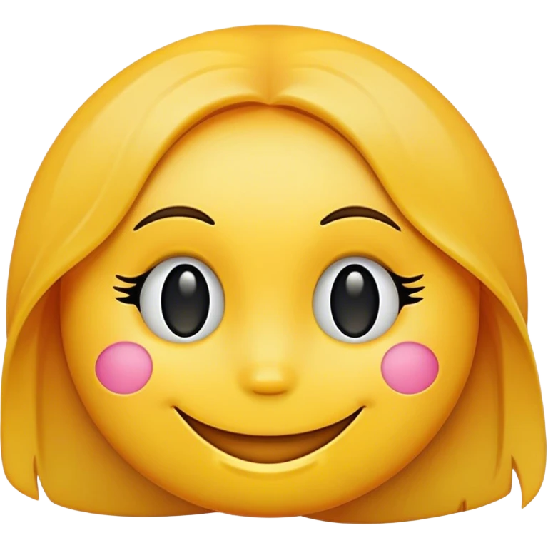 female yellow smiley face emoj emoji