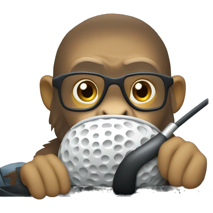 Un singe obèse dans un voiture de golf emoji