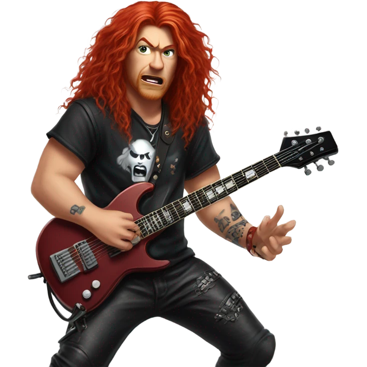 heavy metal dude red hair emoji