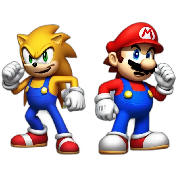 Sonic vs mario emoji