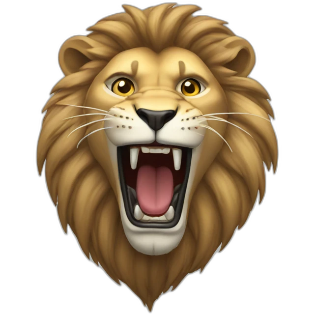 Roaring lion emoji