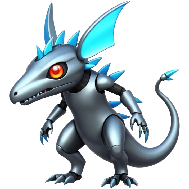 Modern Cyber Lombax-Fakémon-creature, full body emoji