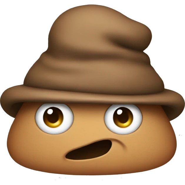 Poop with hat emoji