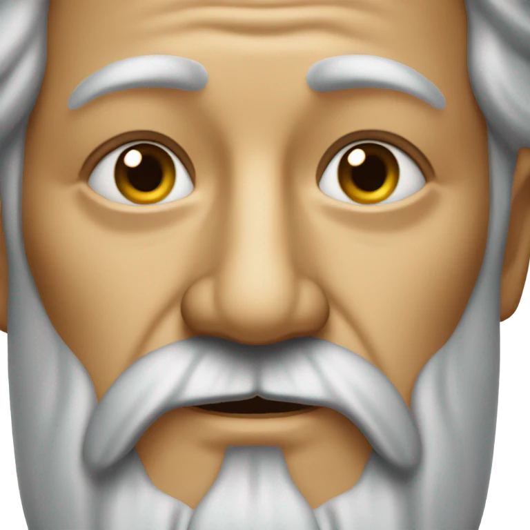 old man with beard portrait emoji