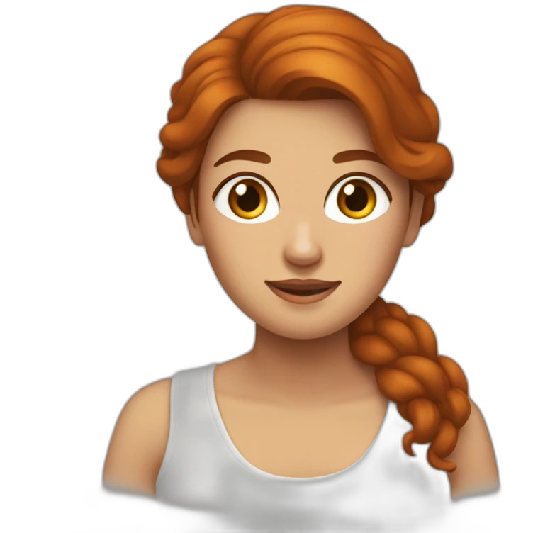 une femme brune tient une femme rousse emoji