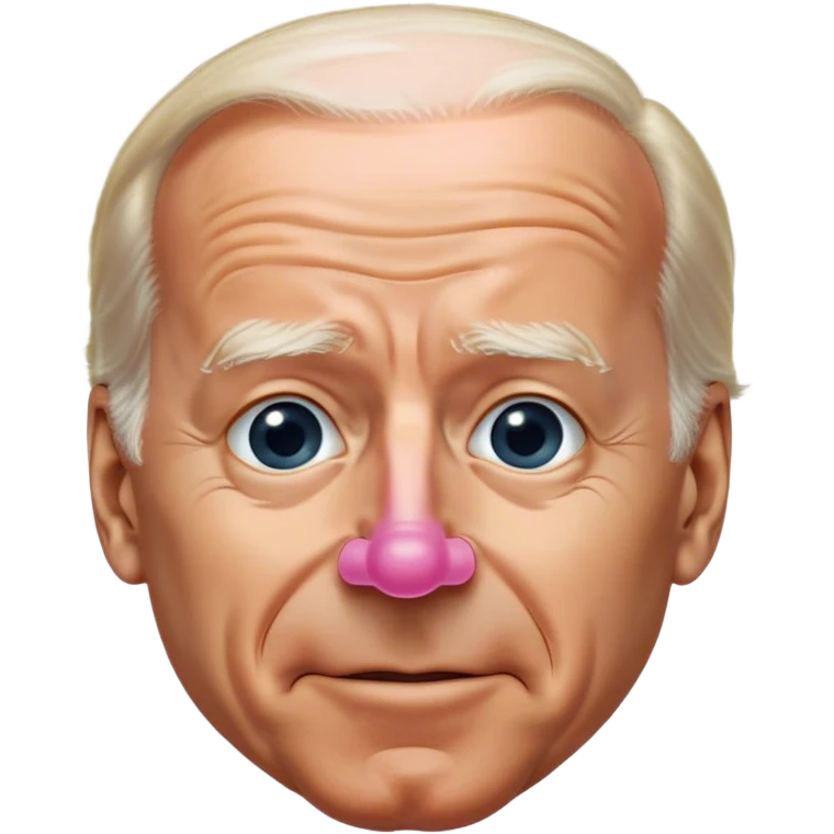 Joe Biden with a penis nose  emoji