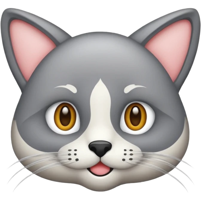 Бело-серый кот emoji