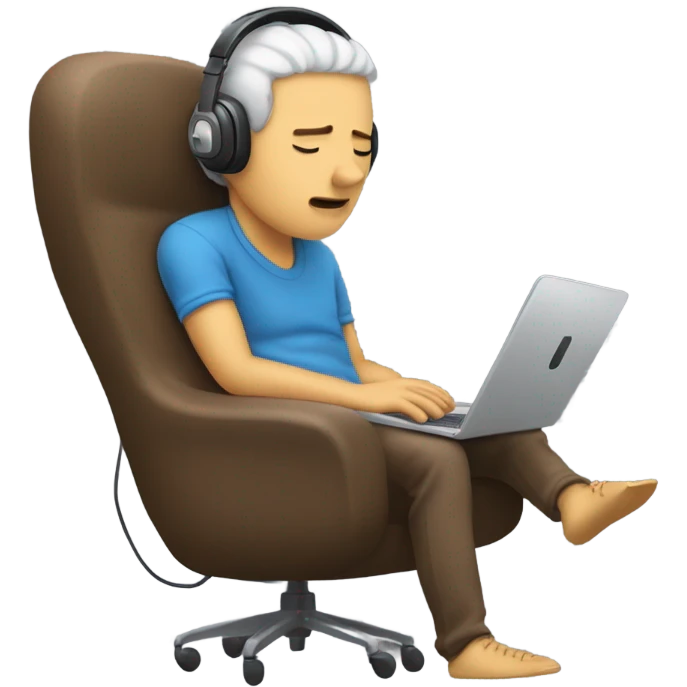 Sleeping during a virtual meeting  emoji