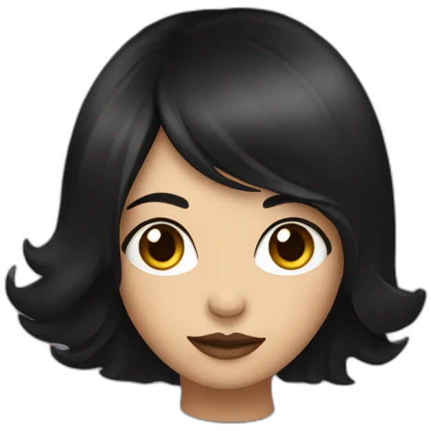 mysterious girl with black hair  emoji