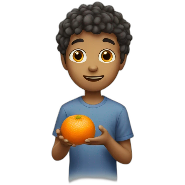 boy-eating-clementine emoji