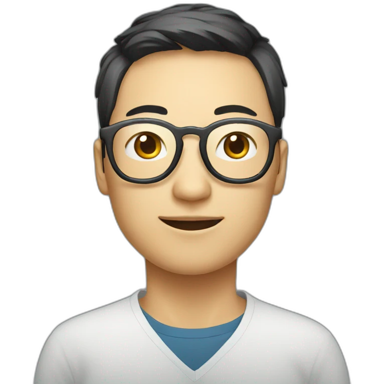Korean web developer with glasses emoji