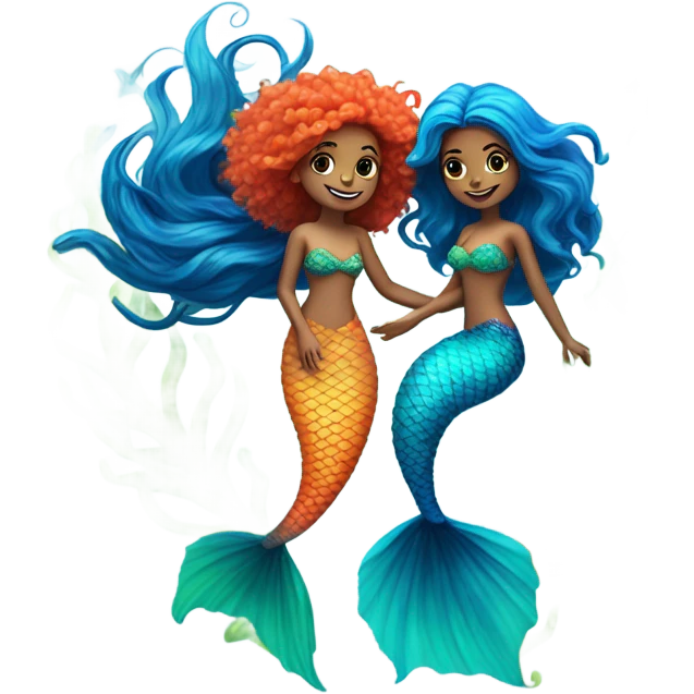 ￼ Berlin and Aviv as mermaids ￼ emoji