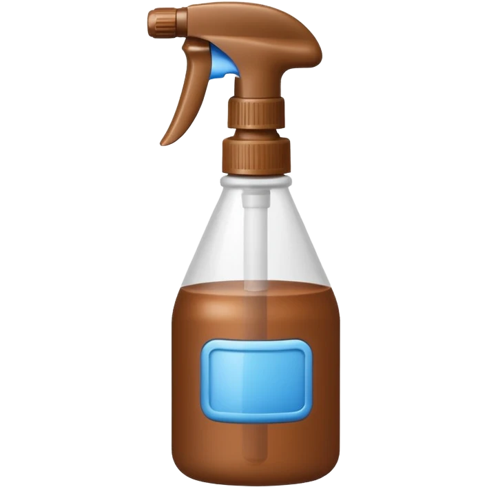 spray bottle brown colored emoji