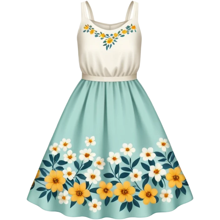 pretty summer dress, simple and cute emoji
