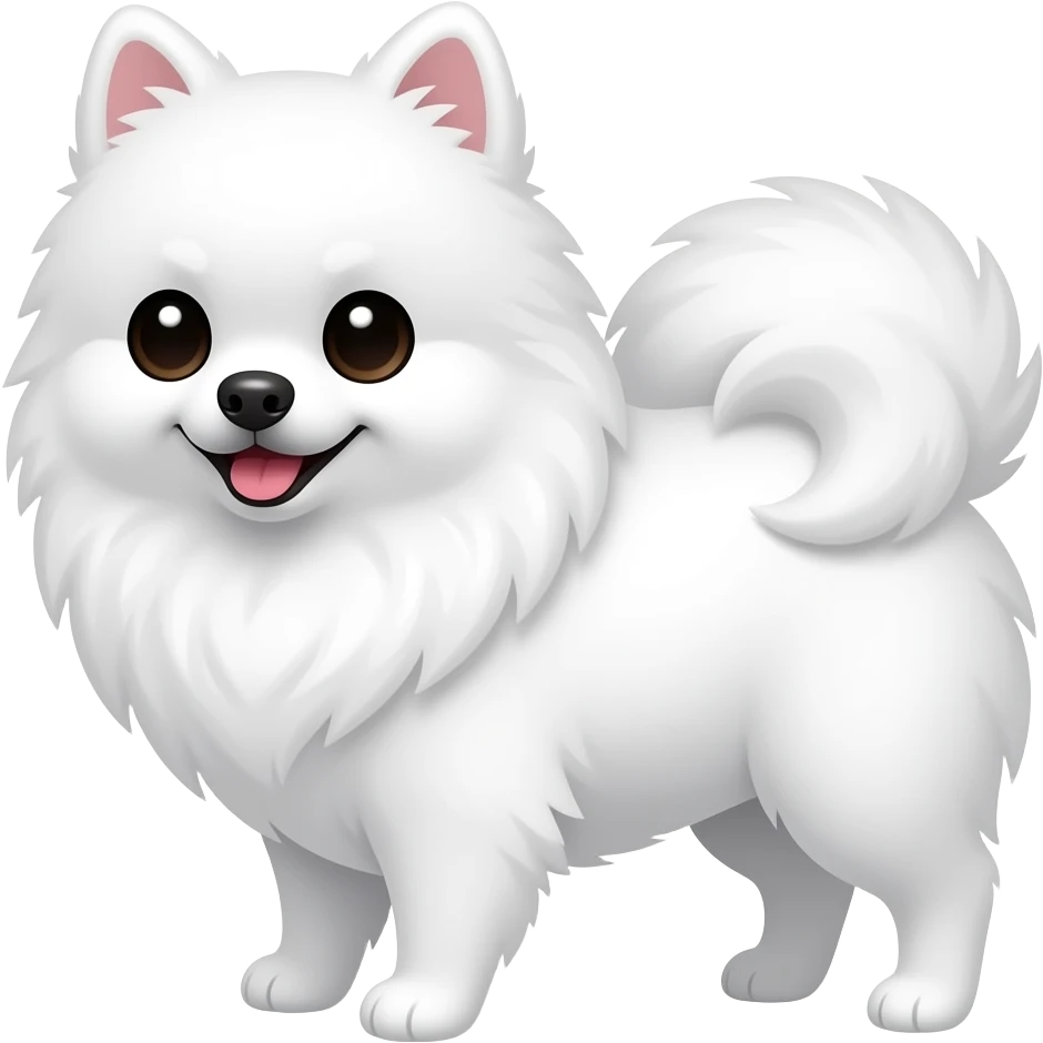 White pomeranian emoji