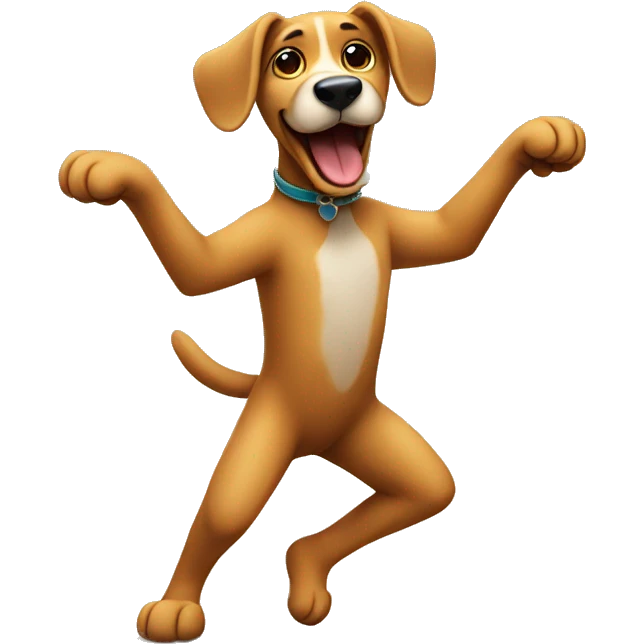 Dog dancing  emoji