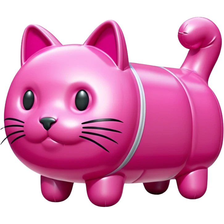 jeff koons style inflatable SPAM cat sculpture  emoji