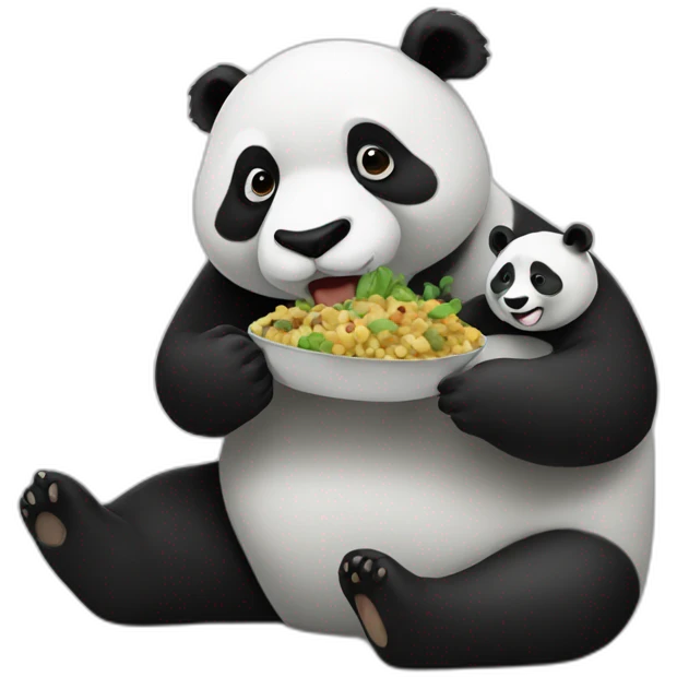 Panda eating a people  emoji