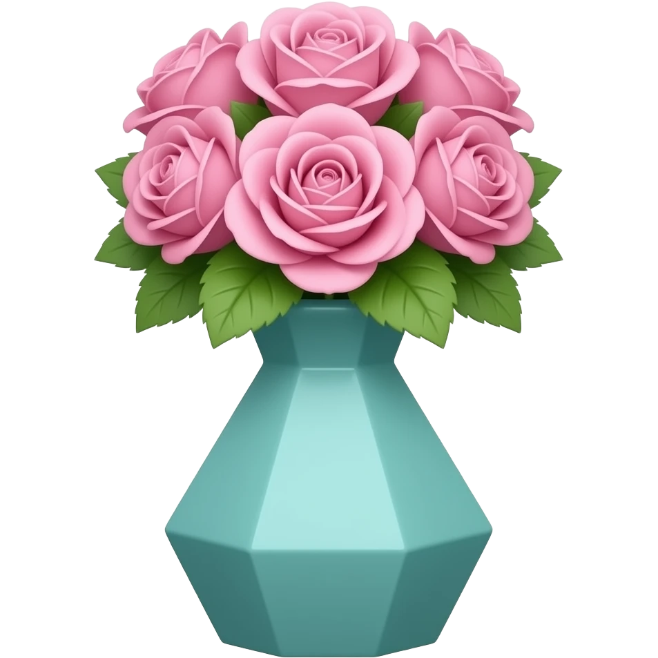 blue green  Flower Vase inspired by Barbie colour palette emoji