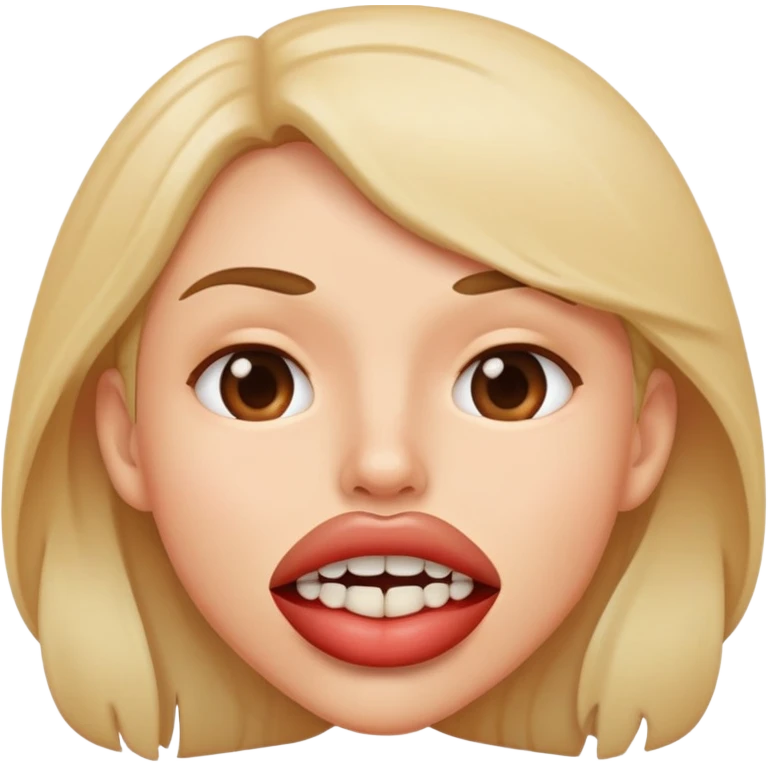 lip biting emoji