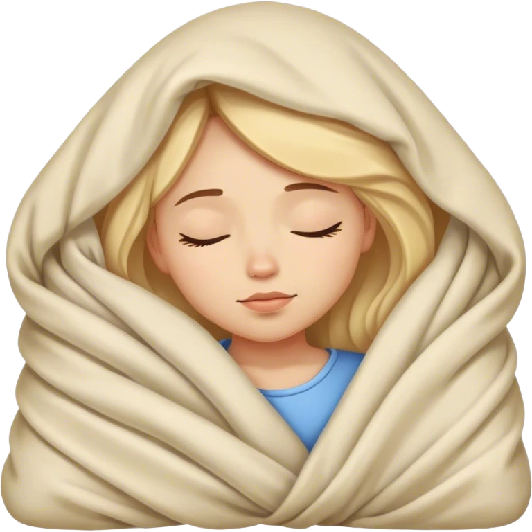 A girl sleep with blanket  emoji