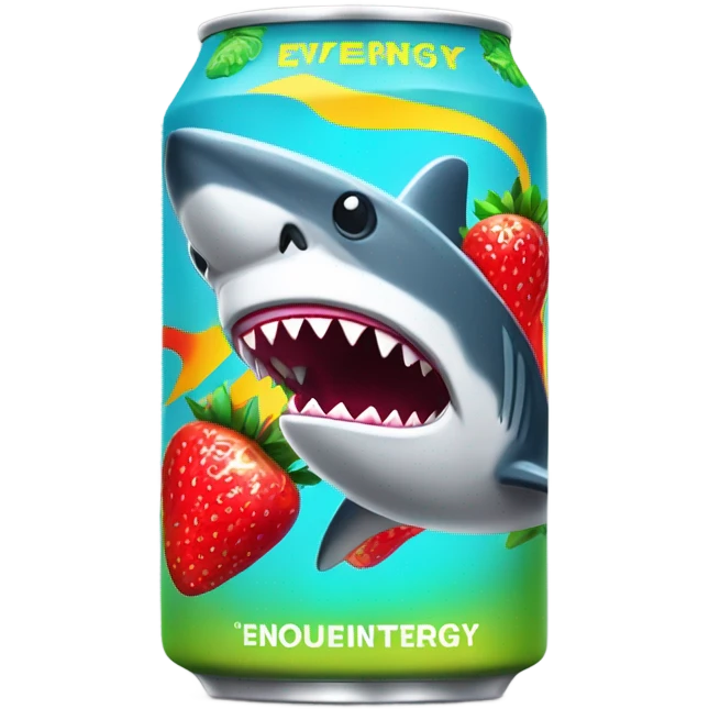 Strawberry shark Energy Drink  emoji