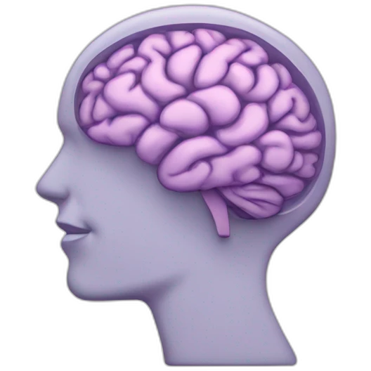 iMac displaying brain emoji