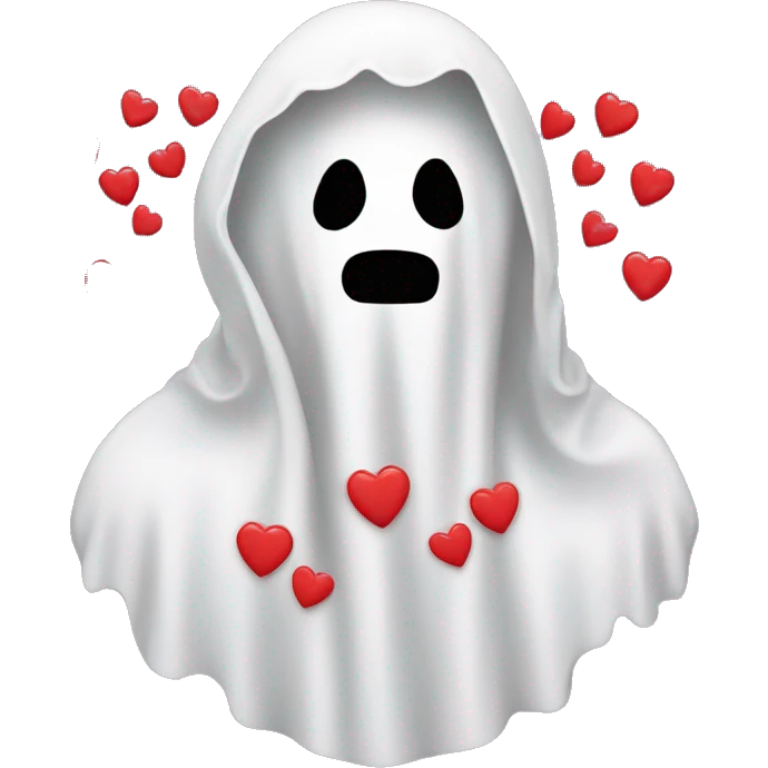 Ghostface with love hearts  emoji