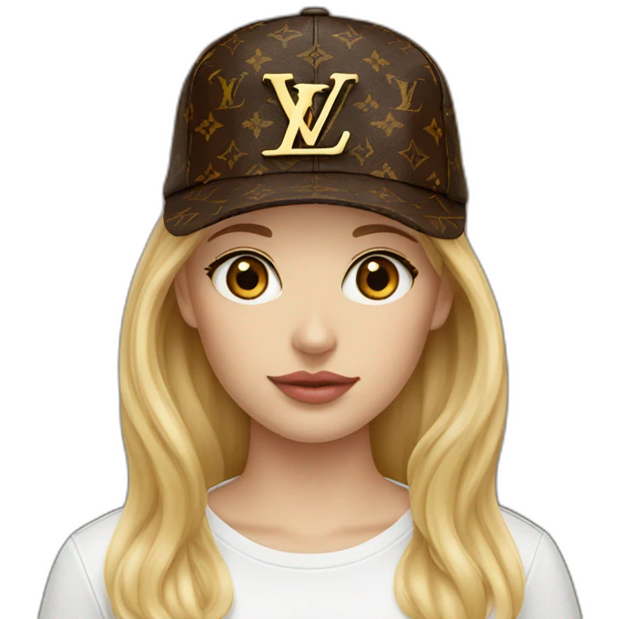 Only Louis Vuitton cap no face emoji